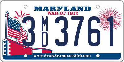 MD license plate 3MD3761