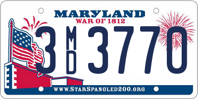 MD license plate 3MD3770