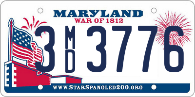 MD license plate 3MD3776