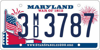 MD license plate 3MD3787