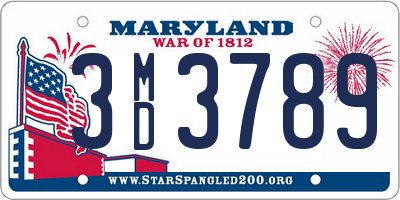 MD license plate 3MD3789