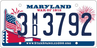 MD license plate 3MD3792