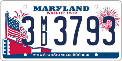 MD license plate 3MD3793
