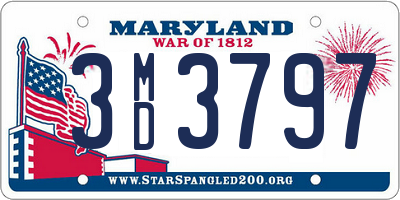 MD license plate 3MD3797