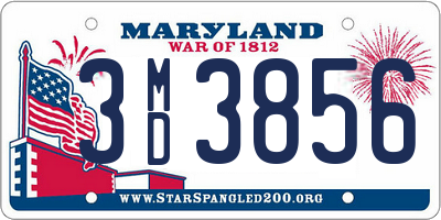 MD license plate 3MD3856