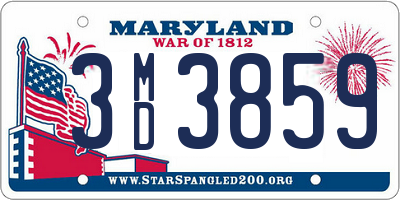 MD license plate 3MD3859