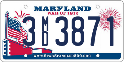 MD license plate 3MD3871