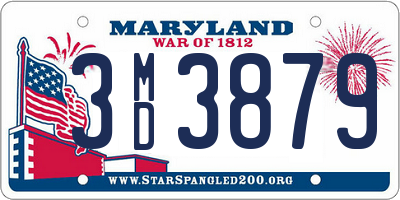 MD license plate 3MD3879