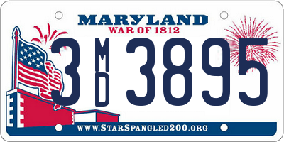 MD license plate 3MD3895