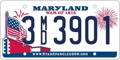 MD license plate 3MD3901