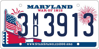 MD license plate 3MD3913