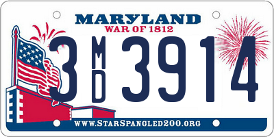 MD license plate 3MD3914