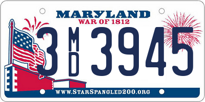 MD license plate 3MD3945