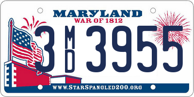 MD license plate 3MD3955