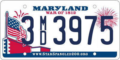 MD license plate 3MD3975