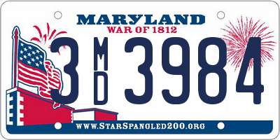 MD license plate 3MD3984