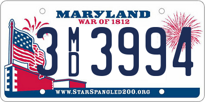 MD license plate 3MD3994