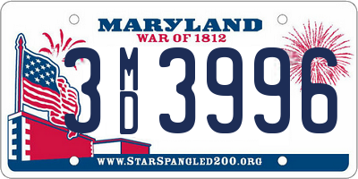 MD license plate 3MD3996