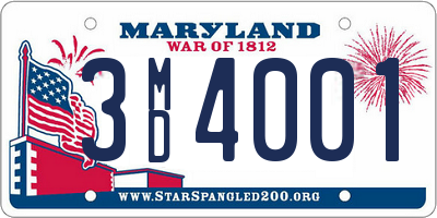 MD license plate 3MD4001