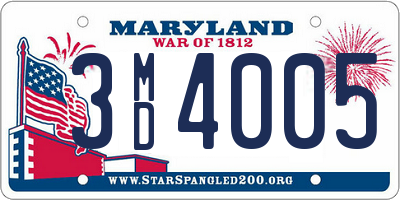 MD license plate 3MD4005