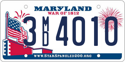 MD license plate 3MD4010