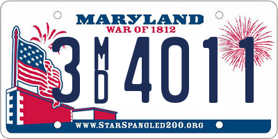 MD license plate 3MD4011