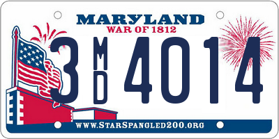 MD license plate 3MD4014