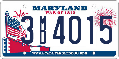 MD license plate 3MD4015