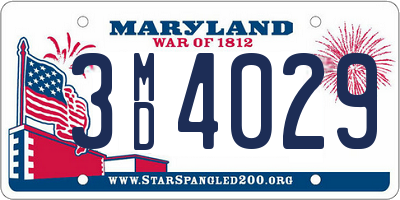 MD license plate 3MD4029