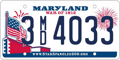 MD license plate 3MD4033