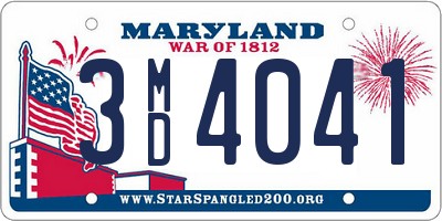 MD license plate 3MD4041