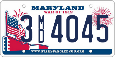 MD license plate 3MD4045