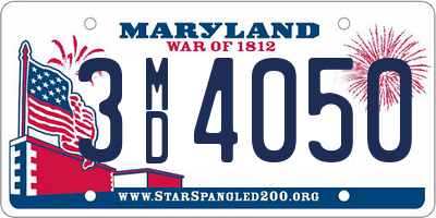 MD license plate 3MD4050