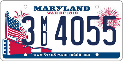 MD license plate 3MD4055