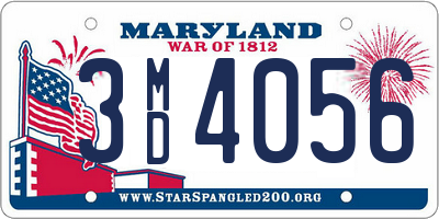 MD license plate 3MD4056