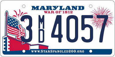 MD license plate 3MD4057