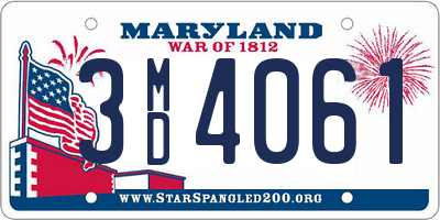 MD license plate 3MD4061