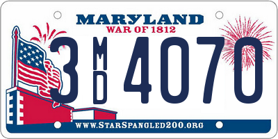 MD license plate 3MD4070