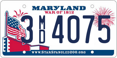 MD license plate 3MD4075