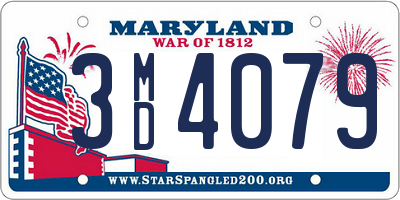 MD license plate 3MD4079