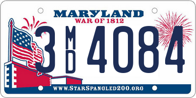 MD license plate 3MD4084