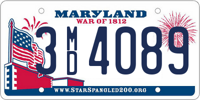 MD license plate 3MD4089