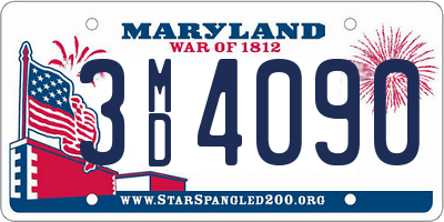 MD license plate 3MD4090