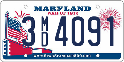 MD license plate 3MD4091