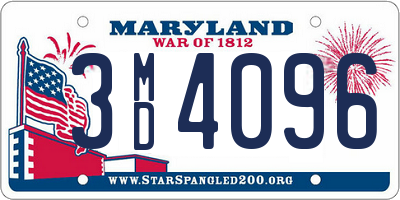 MD license plate 3MD4096