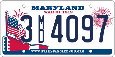 MD license plate 3MD4097