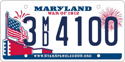 MD license plate 3MD4100
