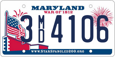 MD license plate 3MD4106