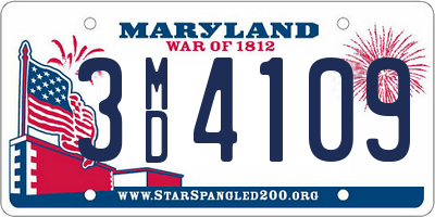 MD license plate 3MD4109