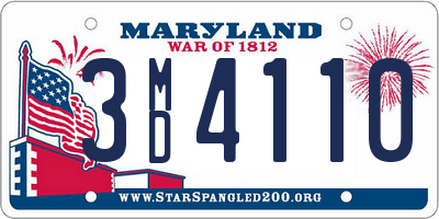 MD license plate 3MD4110